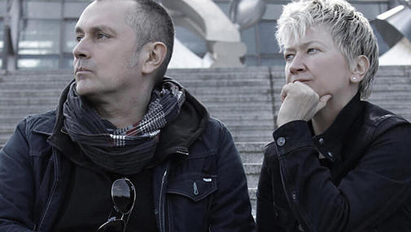 Anne Clark mit ihrem musikalischen Partner herrB. Anne Clark mit ihrem musikalischen Partner herrB.