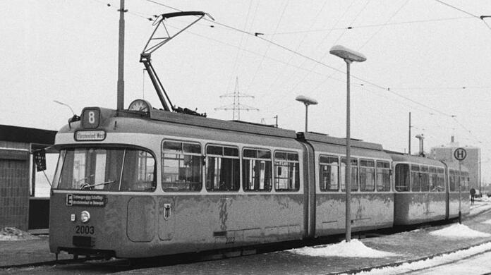 Eine Trambahn in den 70ern.