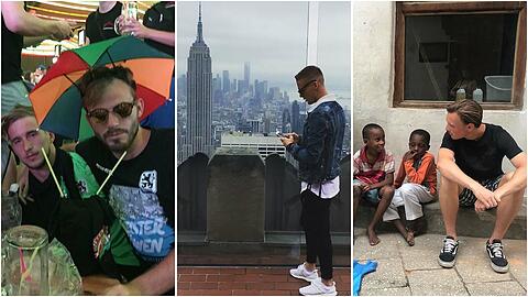 Unterschiedlicher könnten die Urlaubspläne der Löwen-Spieler nicht aussehen: Von Mallorca (l.), bis nach New York (m.) und Sansibar.