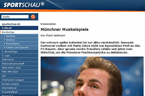 "Münchner Muskelspiele", schriebt die Sportschau.de in einem Kommentar