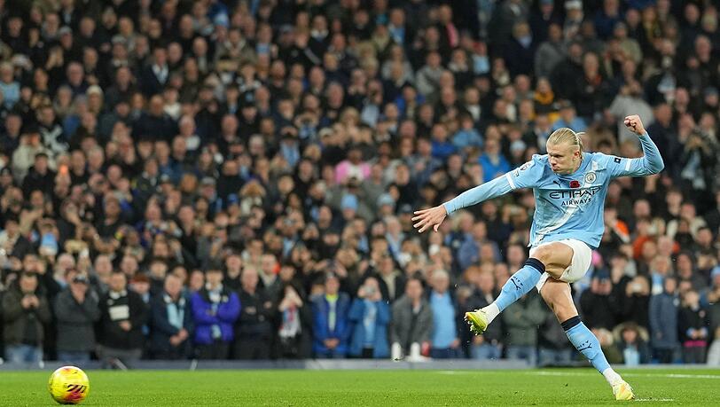 Erling Haaland vergab einen Strafstoß, erzielte aber die Führung für Manchester City.