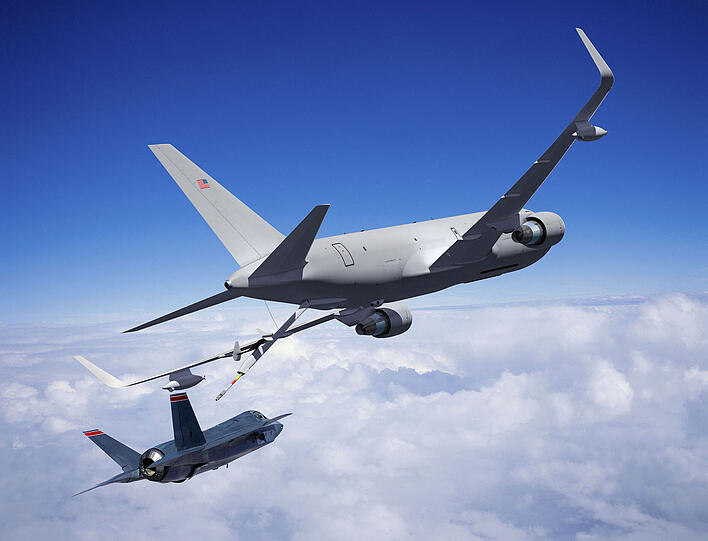 Eine Boeing-Militär-Maschine.