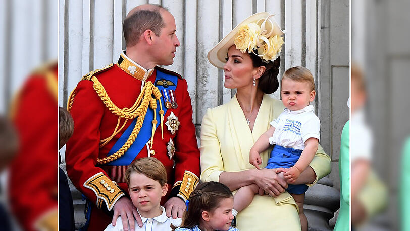 Prinz William und Ehefrau Kate mit den drei Kindern George, Charlotte und Louis Prinz William und Ehefrau Kate mit den drei Kindern George, Charlotte und Louis