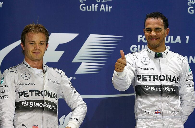 Nico Rosberg (l.) und Lewis Hamilton geben in der Formel 1 derzeit den Ton an.