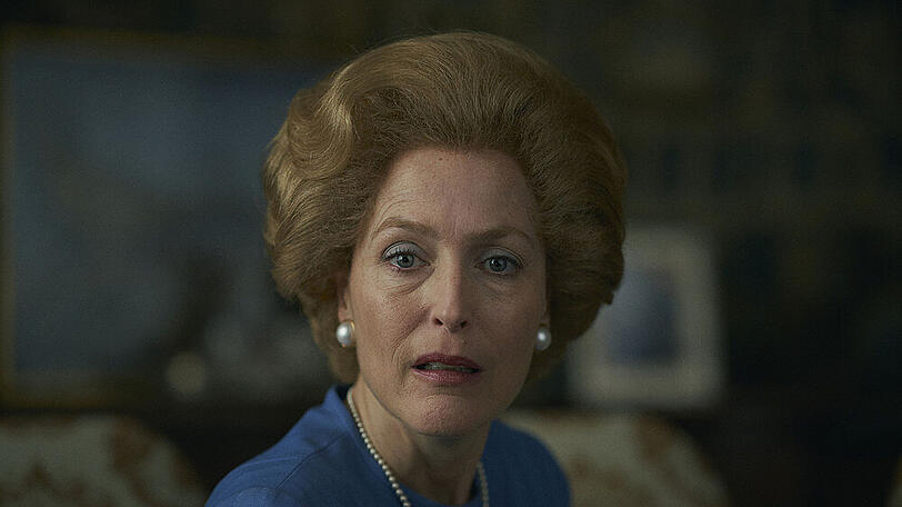 Gillian Anderson als Margaret Thatcher in "The Crown".