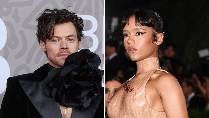 Sollen getrennt sein: Harry Styles (links, bei den Brit Awards 2023) und Taylor Russell (rechts, bei der Met Gala 2024). Sollen getrennt sein: Harry Styles (links, bei den Brit Awards 2023) und Taylor Russell (rechts, bei der Met Gala 2024).