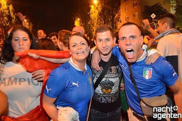Jubel in München: So feiern die Italiener.