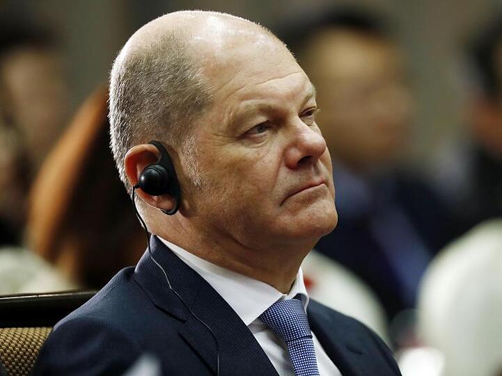 Bundesfinanzminister Olaf Scholz am Donnerstag bei einer Veranstaltung in Peking.
