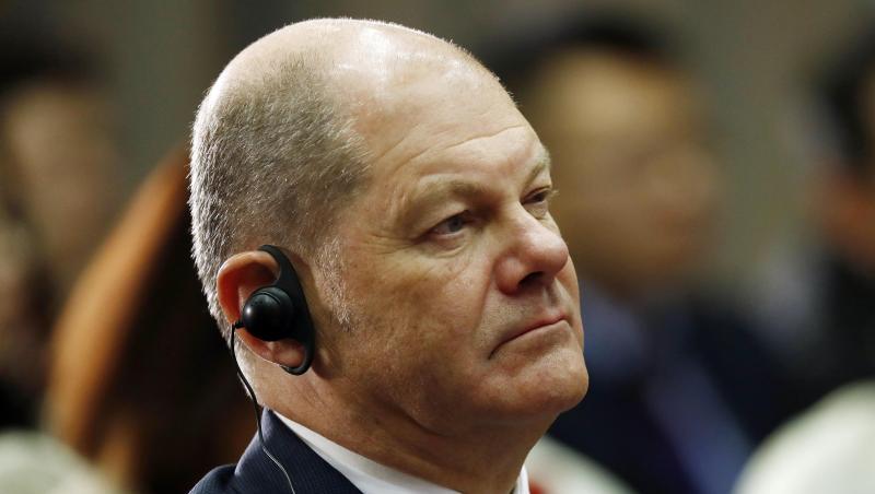 Bundesfinanzminister Olaf Scholz am Donnerstag bei einer Veranstaltung in Peking. Bundesfinanzminister Olaf Scholz am Donnerstag bei einer Veranstaltung in Peking.