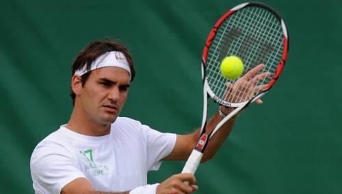 Will in Wimbledon seinen 15. Grand-Slam-Triumph feiern: Roger Federer Will in Wimbledon seinen 15. Grand-Slam-Triumph feiern: Roger Federer