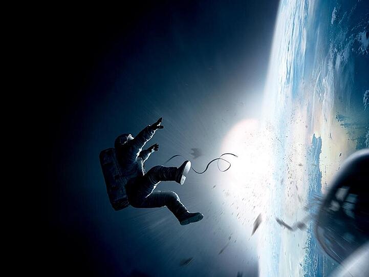 Verloren im Weltall: Szene aus "Gravity"