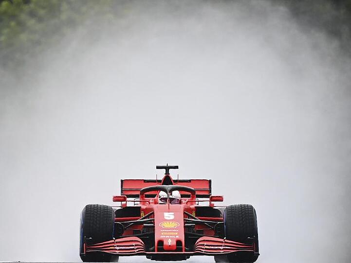 Schnellster im Regen von Budapest: Ferrari-Pilot Sebastian Vettel.