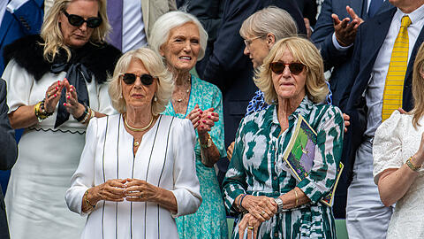 Königin Camilla und ihre Schwester Annabel