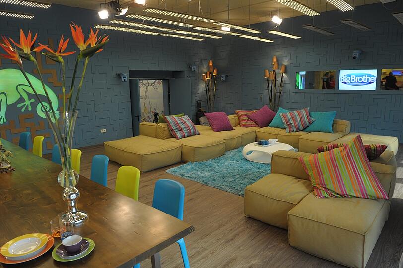 Das ist das neue Wohnzimmer im "Big-Brother" Haus.