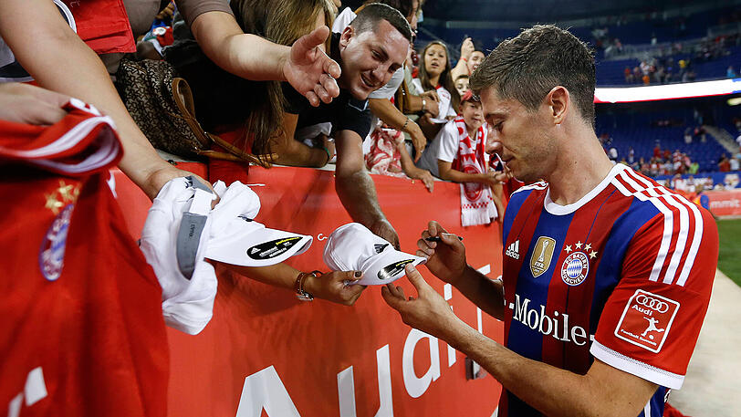 Robert Lewandowski während der USA-Reise im Jahr 2014.
