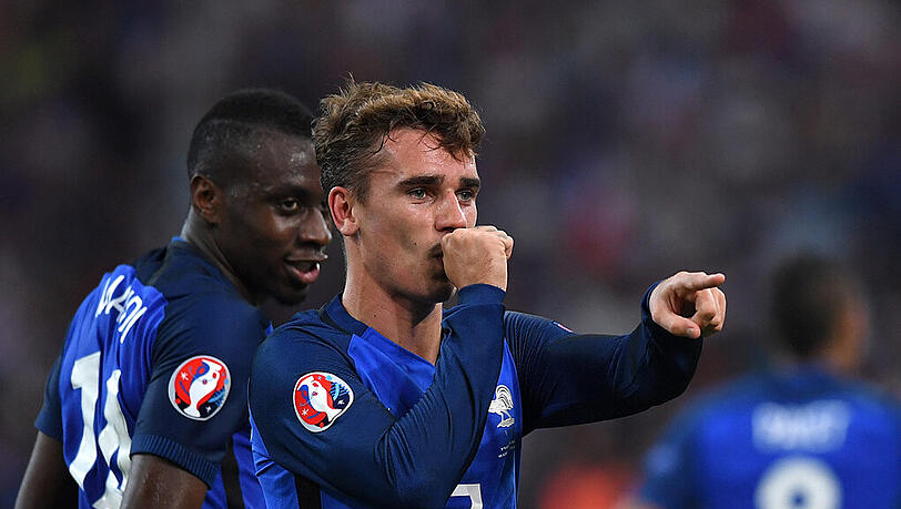 Frankreichs Antoine Griezmann kam im Spiel gegen Albanien in der 68. Minute aufs Spielfeld. In der 90: Minute traf er zum 1:0 gegen Albanien.
