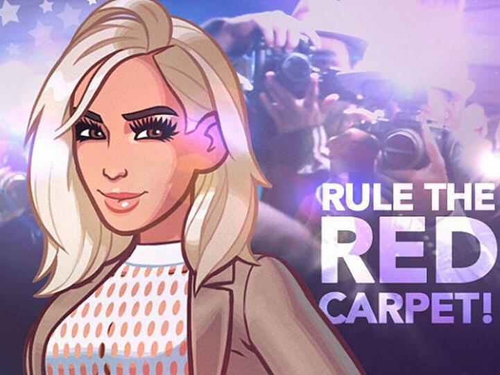 Für ihr Handy-Game präsentiert sich Kim Kardashian mit blonden Haaren