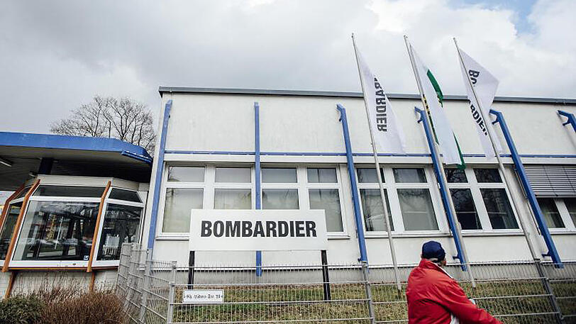 Ein Werksgebäude des Waggonherstellers Bombardier in Görlitz.