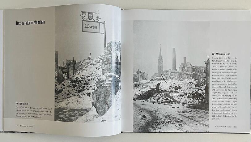 Das zerstörte München: Eine Seite aus dem Fruhstorfer-Buch "Rama Dama". Das zerstörte München: Eine Seite aus dem Fruhstorfer-Buch "Rama Dama".