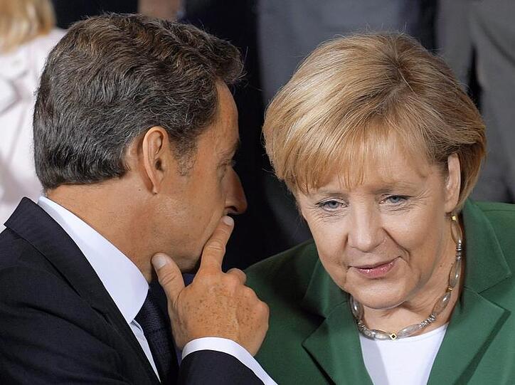 Nicolas Sarkozy und Angela Merkel