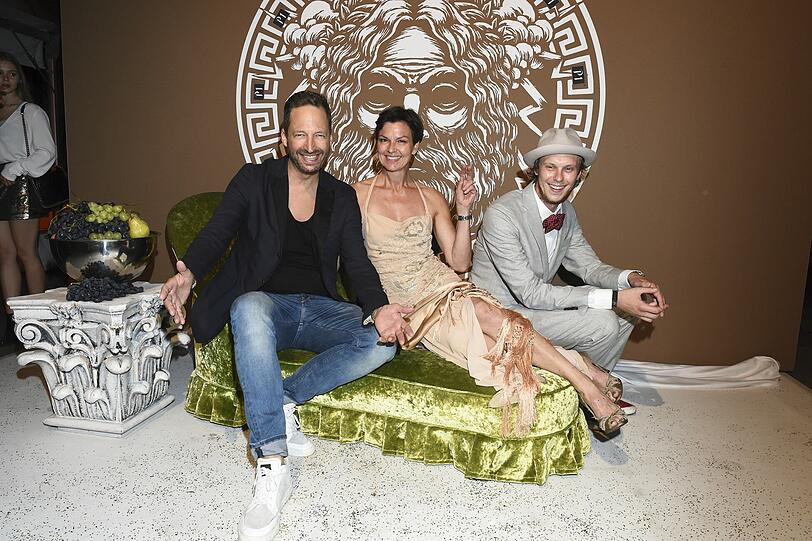 DJ Steffen Harding (Milk and Sugar) mit Sebastian Rauch (Goller) und Nora Goller