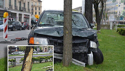 Der Mann erlitt einen Herzinfarkt, wurde bewusstlos und krachte mit seinem Auto gegen einen Baum. Der Mann erlitt einen Herzinfarkt, wurde bewusstlos und krachte mit seinem Auto gegen einen Baum.