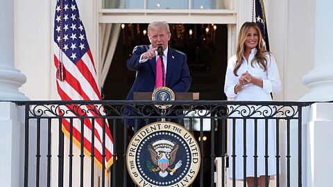 US-Präsident Donald Trump und First Lady Melania Trump feiern den Unabhängigkeitstag.