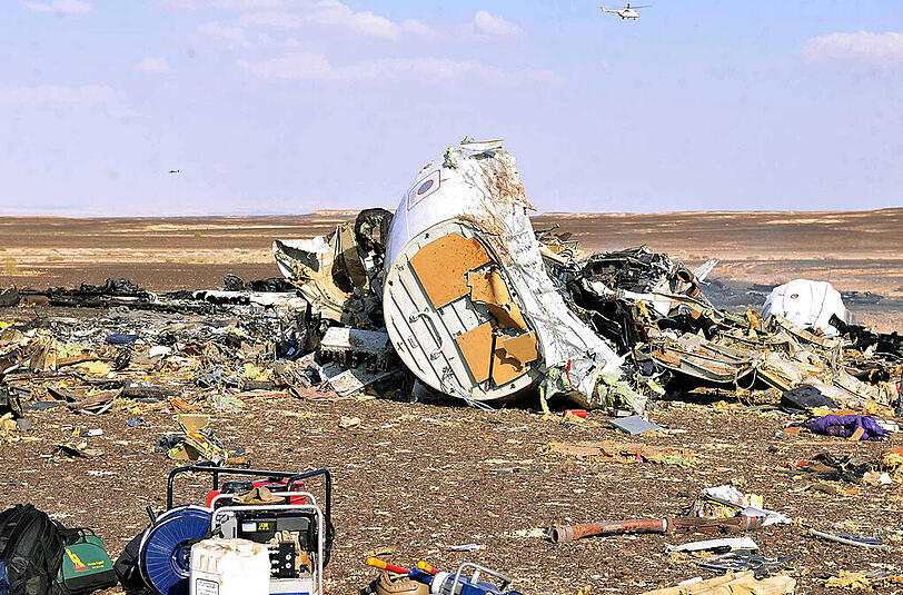 Absturz über der Halbinsel Sinai: die Bilder von der Unglücksstelle.
