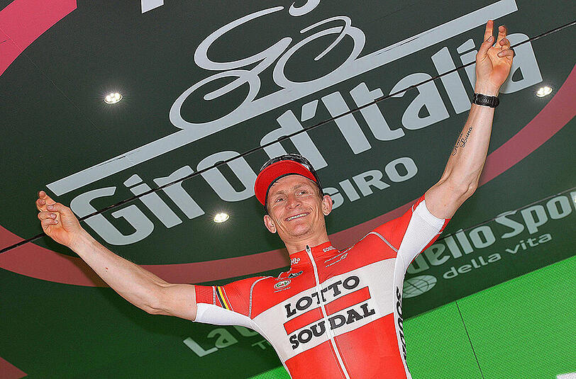 Andre Greipel feiert seinen zweiten Sieg beim Giro.