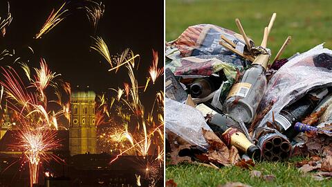 Damit der Jahreswechsel gut verläuft, sollten Münchner Tipps für den sicheren Umgang mit Feuerwerk beherzigen - und ihren Silvestermüll selbst beseitigen.