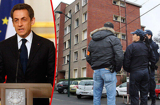 Präsident Sarkozy: Der mutmaßliche Killer von Toulouse ist identifiziert. Der Verdächtige verschanzt sich in seiner Wohnung in diesem Mehrfamilienhaus. Am Nachmittag will er sich ergeben. Sehen Sie hier die Bilder vom Polizeieinsatz!