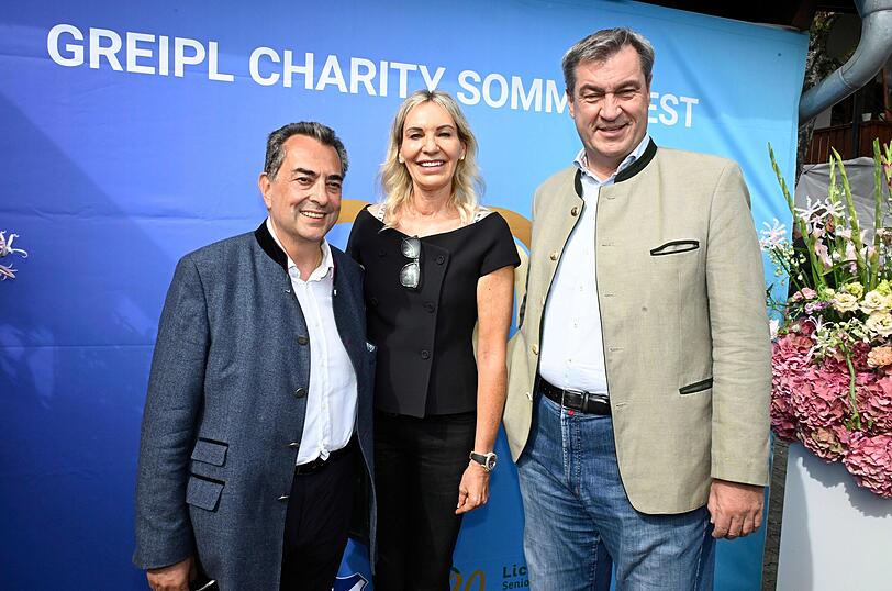 Vertraut und schätzen sich: Stavros Kostantinidis, Saskia Greipl und Markus Söder