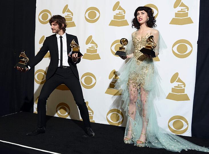 Musiker Gotye (l) und Singer-Songwriter Kimbra.