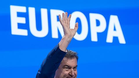 CSU-Parteichef Markus Söder nimmt am kleinen Parteitag der CSU vor der Europawahl teil.