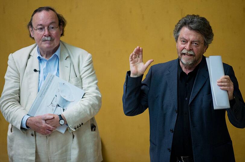 Beuys-Sammler Lothar Schirmer und Noch-Lenbachhaus-Direktor Helmut Friede.