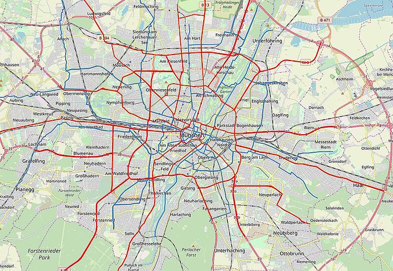Dieses Verkehrskonzept mit "roten Routen" ohne Fahrbahnverengung oder Radwege und "blaue" für Radfahrer hat die Kammer im März vorgestellt.