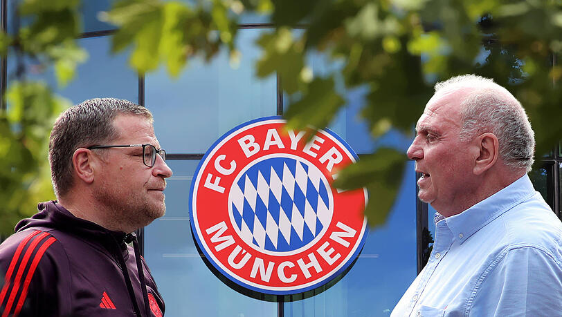 Unterschiedliche Standpunkte: Bayerns Sportvorstand Max Eberl (l.) und Aufsichtsrat Uli Hoeneß.