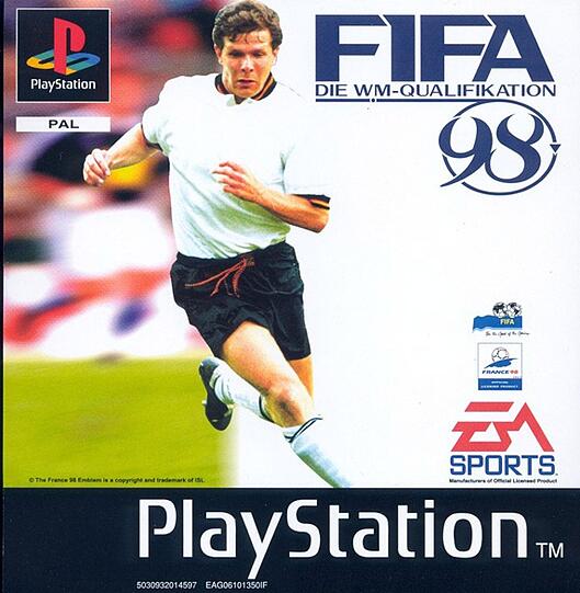 Auf dem Cover von "FIFA 98: Die WM-Qualifikation" stürmte der deutsche Nationalspieler Andreas Möller. Zudem erschien erstmals ein Spin-Off zur Weltmeisterschaft als zusätzlicher, eigenständiger Ableger der Spielreihe: "FIFA WM Frankreich 98". Auf dem Cover von "FIFA 98: Die WM-Qualifikation" stürmte der deutsche Nationalspieler Andreas Möller. Zudem erschien erstmals ein Spin-Off zur Weltmeisterschaft als zusätzlicher, eigenständiger Ableger der Spielreihe: "FIFA WM Frankreich 98".