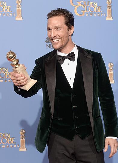 Bester männlicher Schauspieler wurde Matthew McConaughey, der für seine Rolle in "Dallas Buyers Club" geehrt wurde. Er spielt einen Aidskranken und musste für die Rolle 18 Kilo abnehmen.