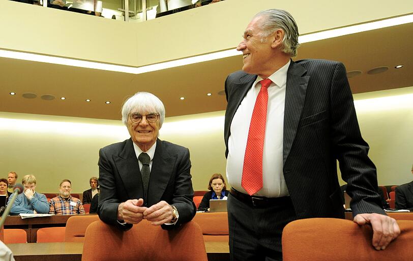 Ecclestone ist als Zeuge im Prozess gegen den früheren BayernLB-Vorstand Gribkowsky geladen. Die Bilder aus dem Gericht in München