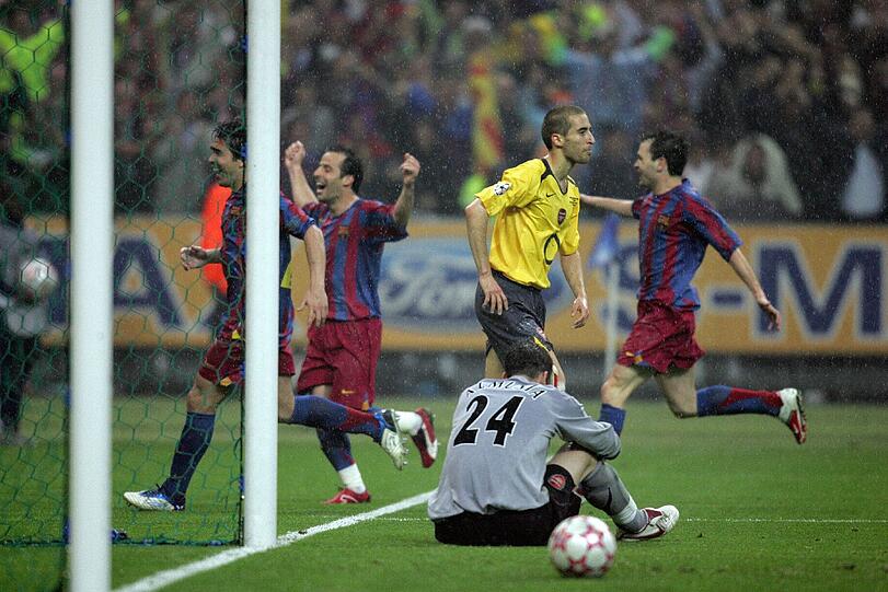 Im Finale von 2006 in Paris sah Jens Lehmann die rote Karte und Arsenal verlor 1:2.