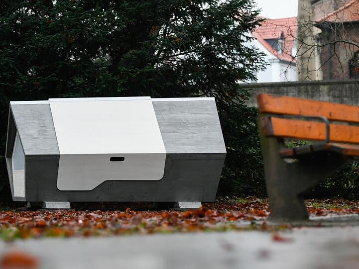 Zugeklappt: Ein Prototyp des "Ulmer Nestes".