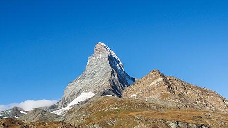 Normalerweise ist der Gipfel des Matterhorns auch im Sommer mit Schnee bedeckt.