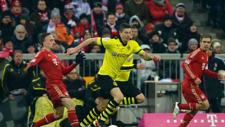Szene aus dem Spiel FC Bayern gegen Dortmund. Szene aus dem Spiel FC Bayern gegen Dortmund.