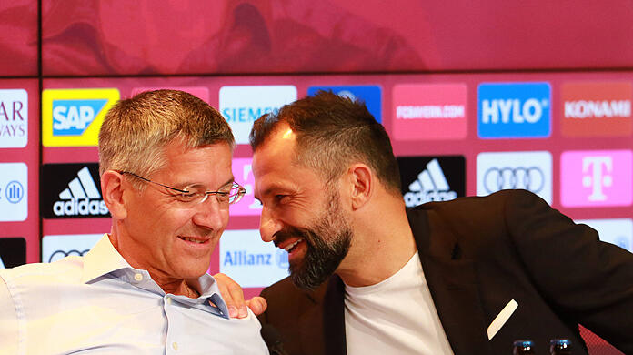 Haben derzeit gut lachen: Präsident Herbert Hainer und Hasan Salihamidzic.