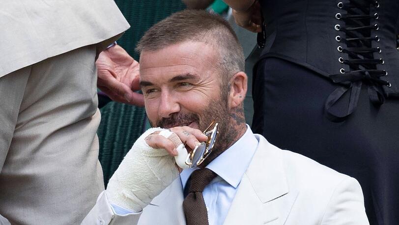 David Beckham vor wenigen Tagen beim Tennis-Turnier in Wimbledon.