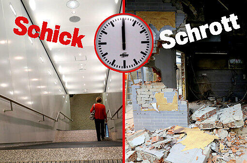 Die zwei Gesichter des Münchner Hauptbahnhofs heißen Schick und Schrott, wie Sie in unserer Bilderstrecke sehen können.