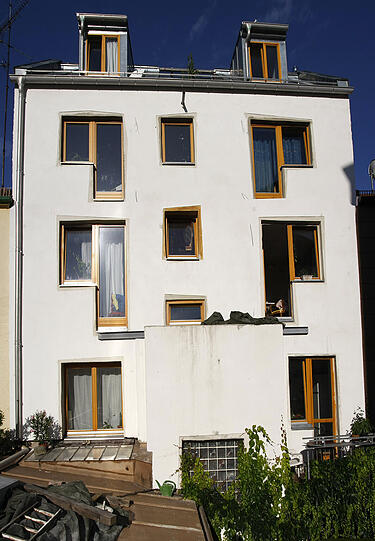 Und so sah das Haus von hinten aus.
