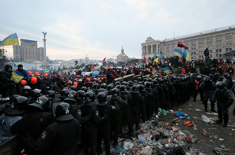 Bilder von den Protesten in der Ukraine. Die Gewalt der Regierung wird von Tag zu Tag härter.