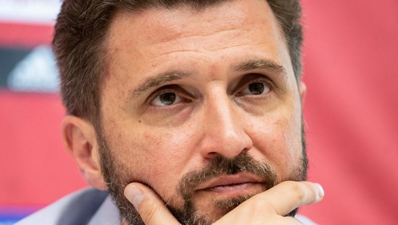Marko Pesic, Geschäftsführer vom FC Bayern Basketball, spricht auf einer Pressekonferenz. Marko Pesic, Geschäftsführer vom FC Bayern Basketball, spricht auf einer Pressekonferenz.